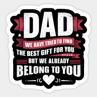 Dad from Kids Daughter or Son for Dad birthday fathers day 2024 Sticker